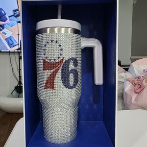 NBA Blue and Silver Stainless Steel Tumbler